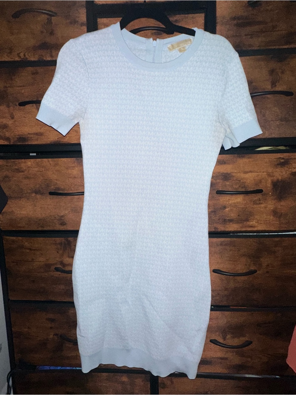 MK short-Sleeve Dress in Light Blue